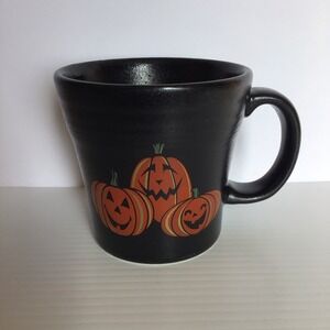 Homer Laughlin  Fiesta Trio of Happy Pumpkins Tapered Mug Made in the USA